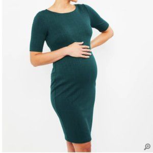A Pea in the Pod Green Maternity Dress